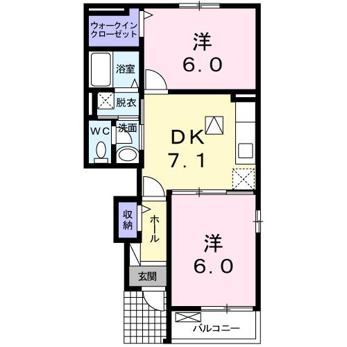 ブローテ　さくら　Ｂ（102） 間取り図画像