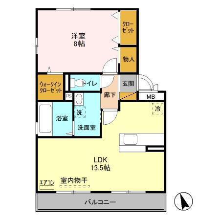 リビングタウン稲毛の杜　C（307） 間取り図画像