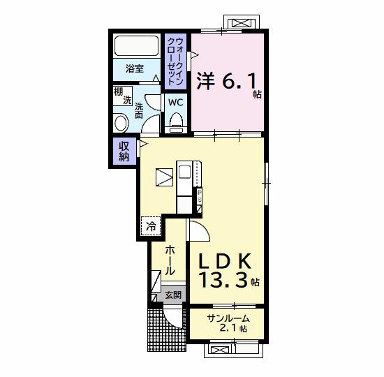 エクセレント　アークⅠ（104） 間取り図画像