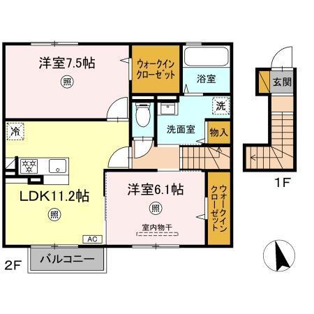 ヴェルドミールⅤ（202） 間取り図画像