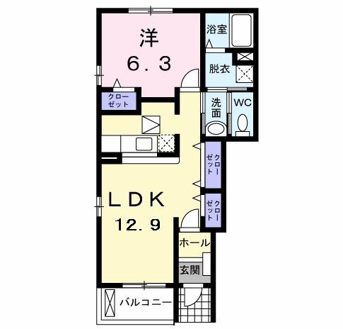 アヴニールⅩⅢ（103） 間取り図画像
