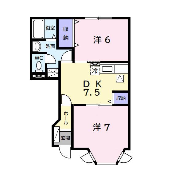 グレースコート２（103） 間取り図画像