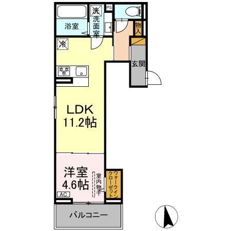 D-セアリス黒砂（202） 間取り図画像