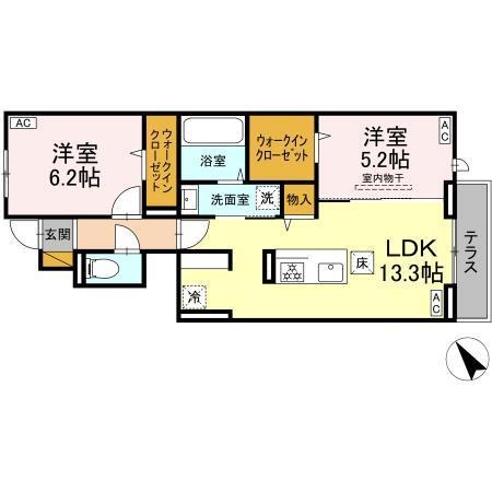 yamajuⅡ（101） 間取り図画像