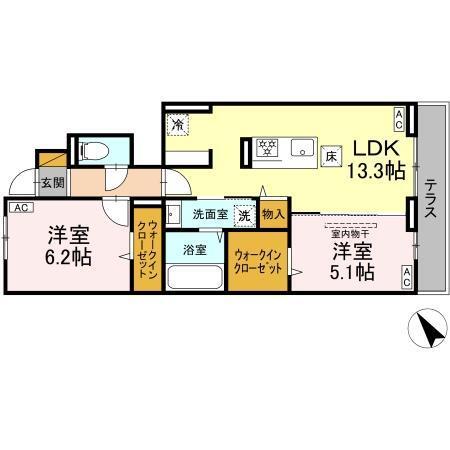 yamajuⅡ（102） 間取り図画像