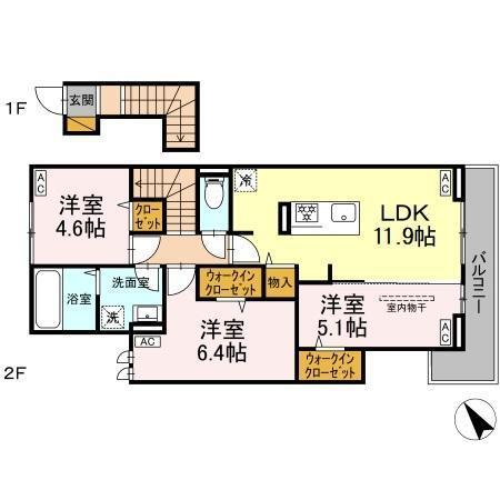 yamajuⅡ（203） 間取り図画像