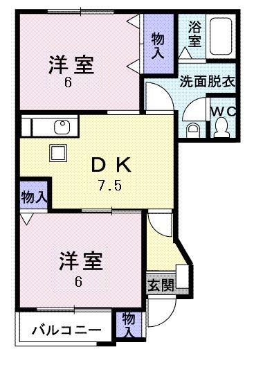ファースト　デューⅡ（103） 間取り図画像