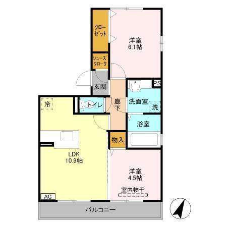 ＴＩＡＲＡ　Ⅱ（201） 間取り図画像