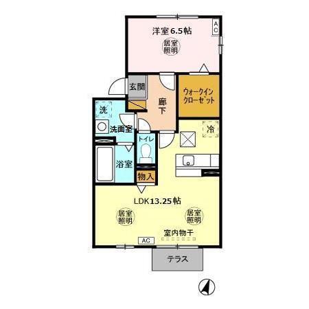 アンソレイエ　西館（101） 間取り図画像
