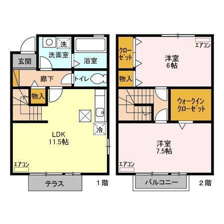 ロイヤルパレス　Ｃ・Ｄ（C101） 間取り図画像