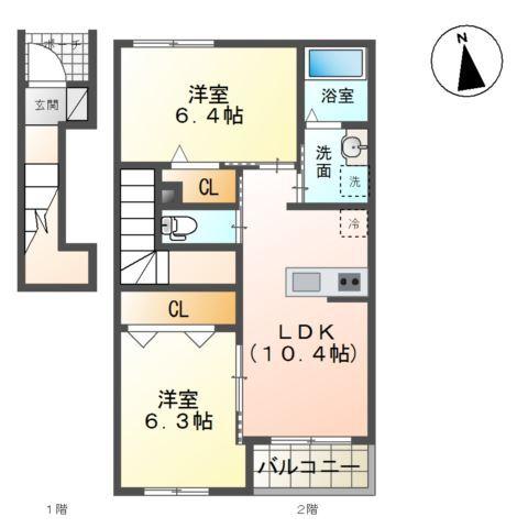 ユニヴァリィエスポアール 間取り図画像