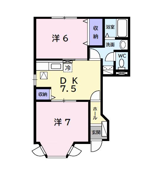 グレースコート２（101） 間取り図画像