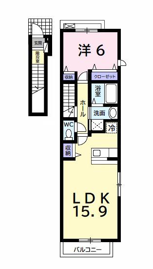 プリティ（201） 間取り図画像