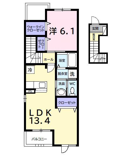 ジャックパレスＣ（201） 間取り図画像
