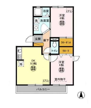 オーシャンヒルズ　Ｄ（D101） 間取り図画像