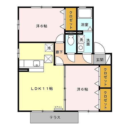 ソレアード　Ⅰ（102） 間取り図画像
