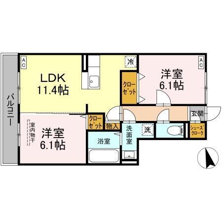 コーポスカイG（307） 間取り図画像