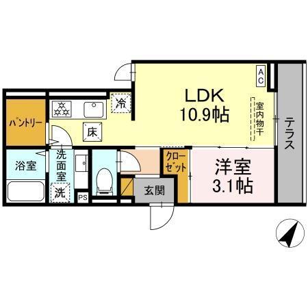 D-ROOM汐見丘α（103） 間取り図画像