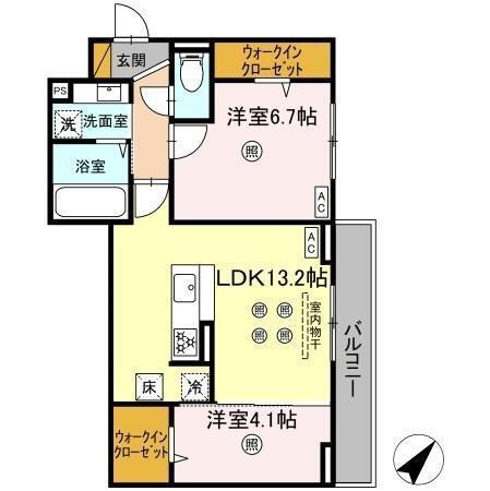 D-KISARIA WIV（101） 間取り図画像
