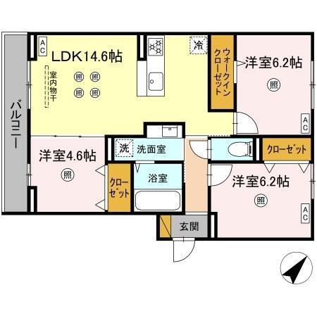 D-KISARIA WIV（203） 間取り図画像