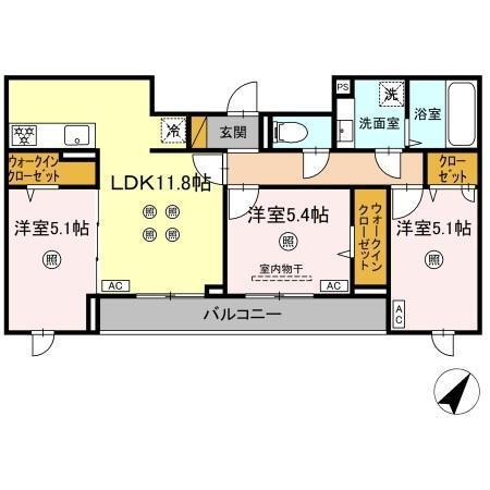 D-KISARIA WV（302） 間取り図画像