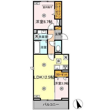 D-KISARIA WⅢ（103） 間取り図画像