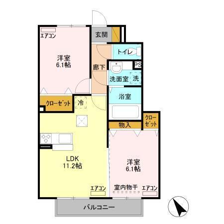 シャインハイツ（102） 間取り図画像