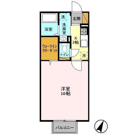 シャルドネ　B（202） 間取り図画像