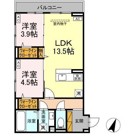 D-ROOM末広Ⅰ　B（203） 間取り図画像
