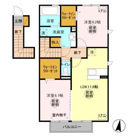 ローズマリー（A201） 間取り図画像