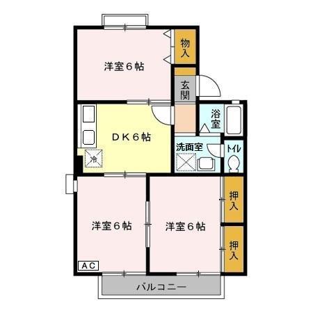 セジュール五井　Ｃ（203） 間取り図画像