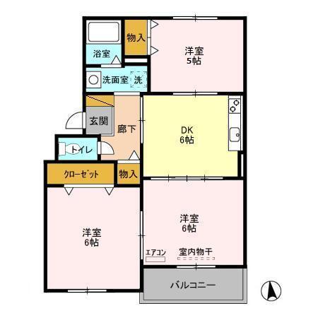 カーサみつわ台　Ｆ（303） 間取り図画像