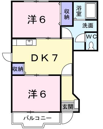 ピュアクエストＢ（101） 間取り図画像