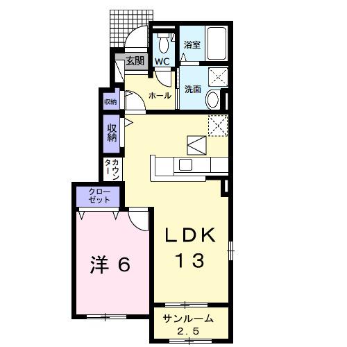 プレジャー（101） 間取り図画像