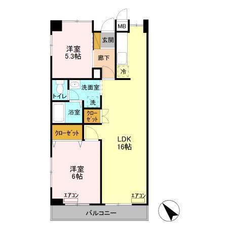 シャインクロコ（101） 間取り図画像