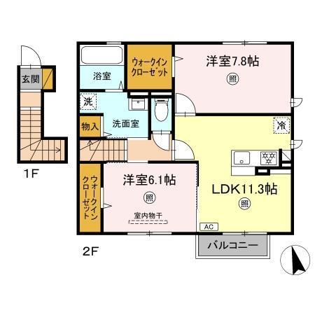 ヴェルドミールⅤ（201） 間取り図画像
