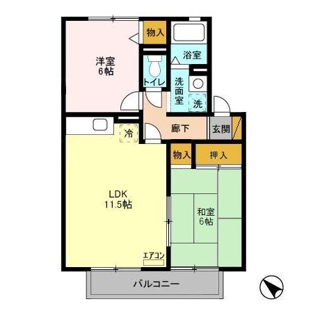 ヴェルドパーク　ＡＢ（B202） 間取り図画像