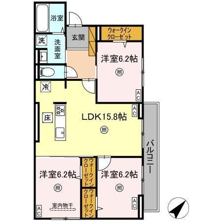 ボナール山の手　Ⅲ（101） 間取り図画像
