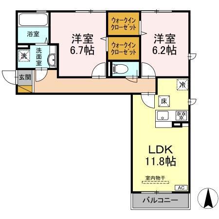グランデＢ（101） 間取り図画像