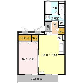 ヴェルドミール　壱番館（201） 間取り図画像