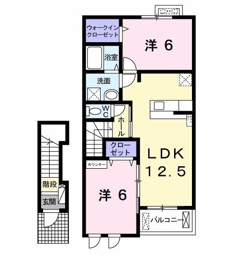 リーブル　プラースⅡ（203） 間取り図画像