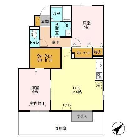 ベルフォーレ成東（102） 間取り図画像