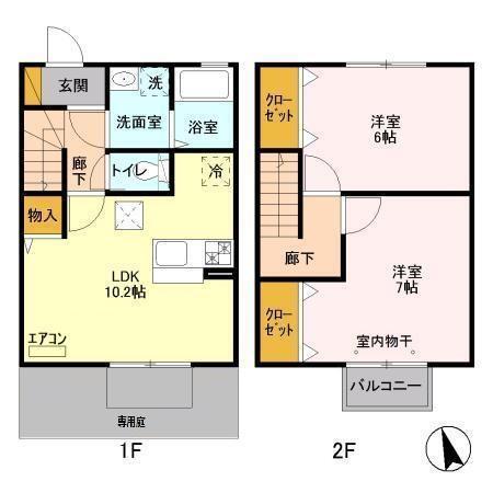 コンフォートブルック　B棟（103） 間取り図画像