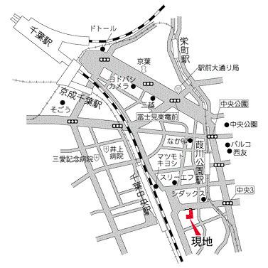 ウィルテラス千葉中央 地形図・案内図