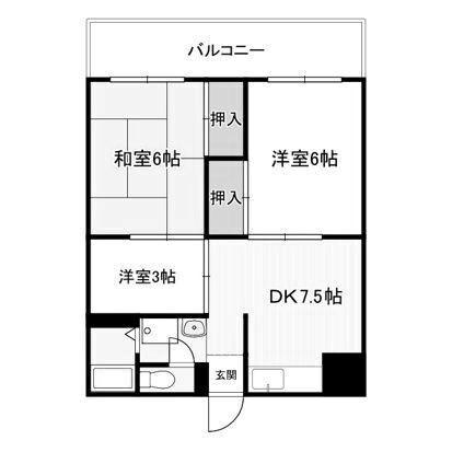 第三岩井ハイツ 間取り図画像