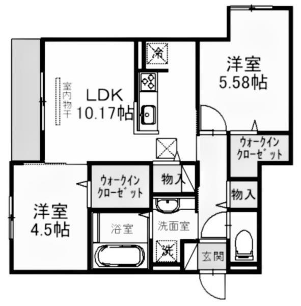 明石市相生町アパート 間取り図画像