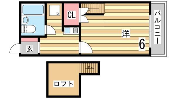 神戸市須磨区一ノ谷町アパート 間取り図画像