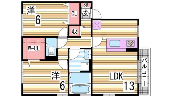 エトワール白水 間取り図画像