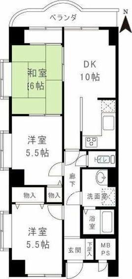ストレイトビューハマ 間取り図画像