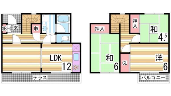 タウンハウス池上14号棟（2） 間取り図画像